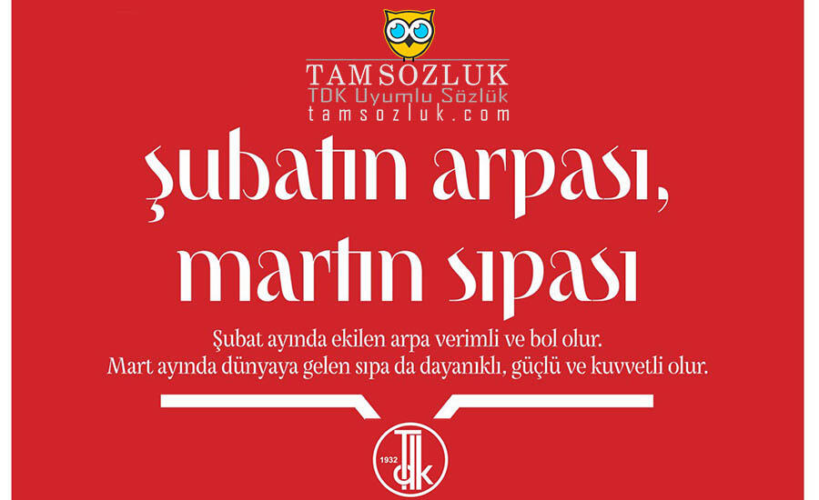 şubatın arpası martın sıpası